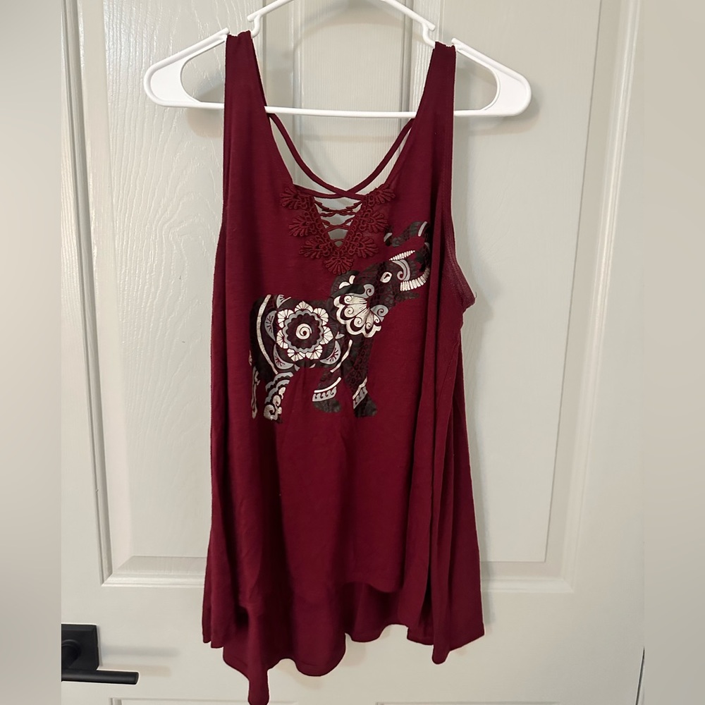 Maroon Elephant Tank